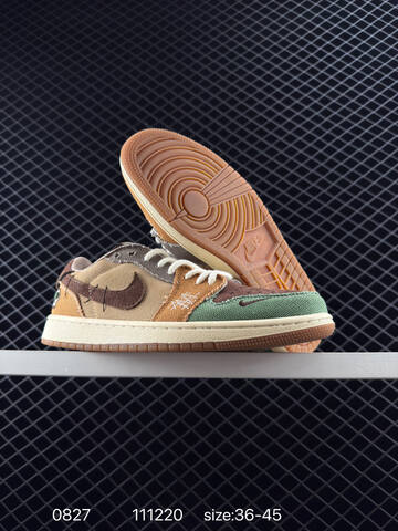 Jordan Air Jordan 1 Low DZ7292-831 Brown Tan Green Beige Gum EU 36-45 Sneaker - Unisex (BS-80825)