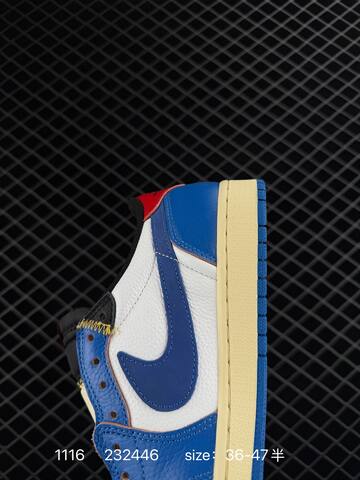 Jordan Air Jordan 1 Low White Blue Red Cream Black EU 36-47 Sneaker - Unisex (BS-80257)