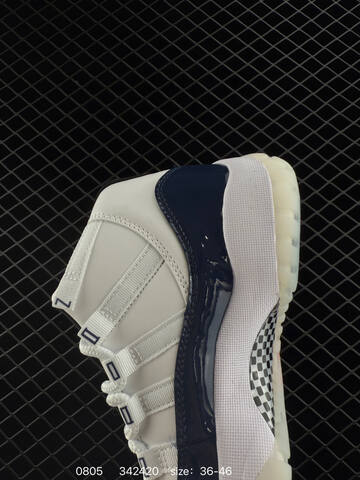 Jordan Air Jordan 11 Retro White Navy Blue Translucent EU 36-46 Basketball Shoe - Unisex (BS-80965)