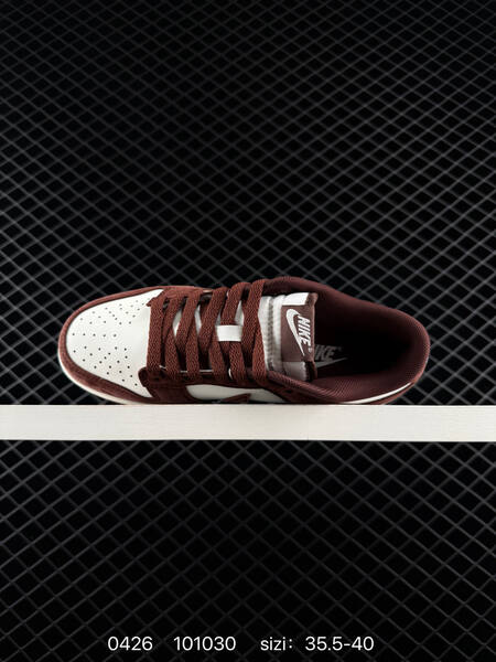 Nike Dunk Low Sail Burgundy white and brown suede with gold mini swoosh EU 35 5-40 lifestyle