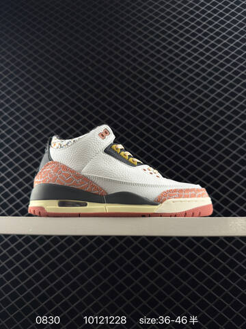 Jordan Air Jordan 3 Retro White Black Cream Red Blue EU 36-46 Basketball Shoe - Unisex (BS-80802)