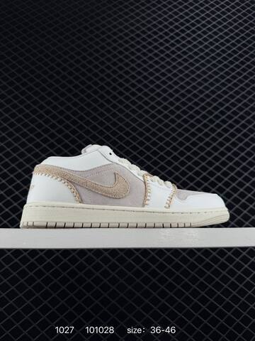 Jordan Air Jordan 1 Low White Light Grey Beige EU 36-46 Sneaker - Unisex (BS-80424)