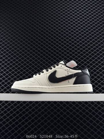 Jordan Air Jordan 1 Low Stussy Travis Scott Off White Black Silver EU 36-45 Sneaker - Unisex (BS-81154)