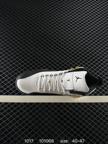 Jordan Air Jordan 12 Retro White Black Gold Red EU 40-47 Basketball Shoe - Men's (BS-80497)