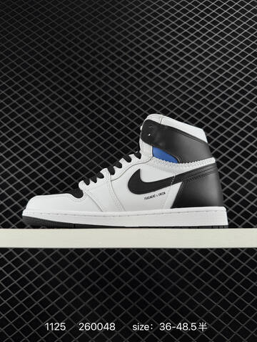 Jordan Air Jordan 1 Retro High OG White Black Blue EU 36-48 5 Basketball Shoe - Unisex (BS-80198)