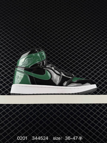 Jordan Air Jordan 1 Retro High Black White Green EU 36-47 Basketball Shoe - Unisex (BS-79736)
