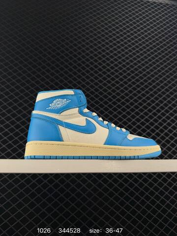 Jordan Air Jordan 1 High University Blue White Black EU 36-47 Basketball Shoe - Unisex (BS-80432)