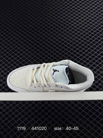 Jordan Air Jordan 1 Low CNY HF3144-100 White Light Grey Sail Iridescent EU 40-45 Sneaker - Men's (BS-80237)