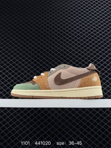 AIR JORDAN 1 NBA Zion Williamson x Air Jordan 1 Low OG Voodoo AJ1 Lifestyle (BS-80386)