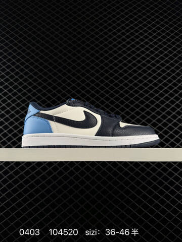Jordan Air Jordan 1 Low OG Obsidian Sail Dark Navy University Blue White EU 36-46 Sneaker - Unisex (BS-79553)