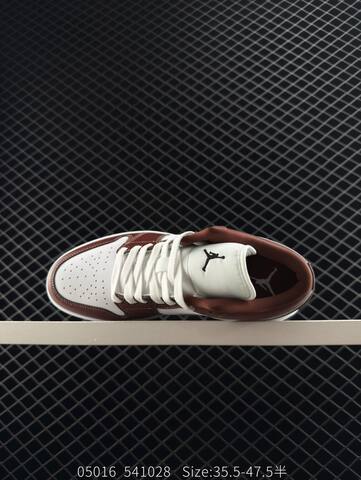 Jordan Air Jordan 1 Low White Dark Brown Black EU 35 5-47 5 Sneaker - Unisex (BS-81358)