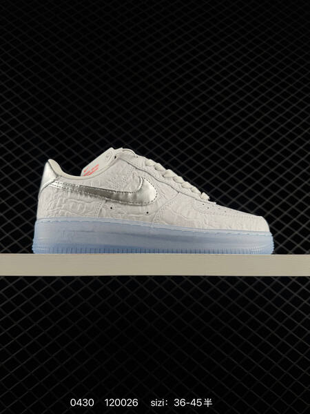 Nike Air Force 1 07 Low white silver with icy blue translucent sole 36-45 lifestyle