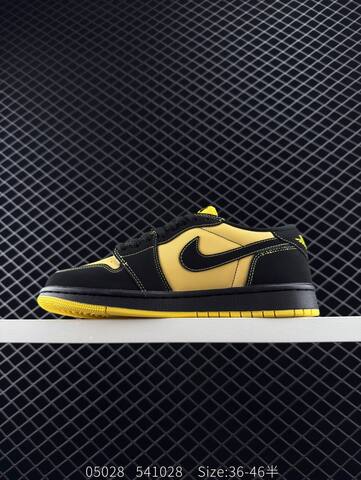 Jordan Air Jordan 1 Low IB8836 007 Black Yellow Grey EU 36-46 Sneaker - Unisex (BS-81289)