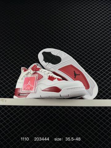 Jordan Air Jordan 4 Retro OG White Red EU 35 5-48 Basketball Shoe - Unisex (BS-80311)
