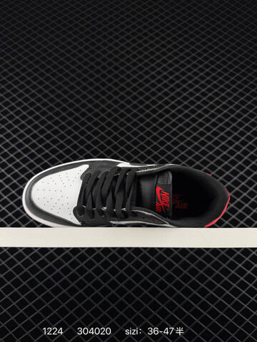 Jordan Air Jordan 1 Low DV1762-001 White Black Red EU 36-47 Sneaker - Unisex (BS-79996)