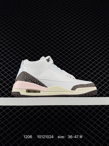 Jordan Air Jordan 3 Retro Light Pink White Black EU 36-47 Basketball Shoe - Unisex (BS-80098)