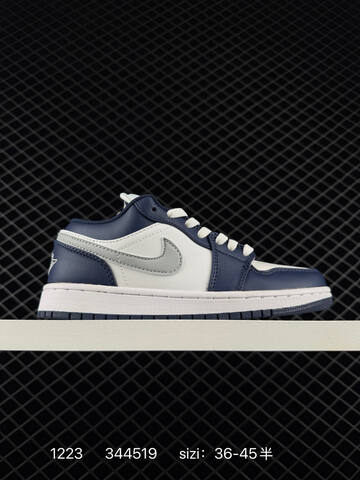 Jordan Air Jordan 1 Low White Navy Grey Black EU 36-45 Sneaker - Unisex (BS-80003)