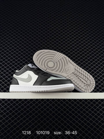 Jordan Air Jordan 1 Low Black White Light Grey EU 36-45 Sneaker - Unisex (BS-80036)