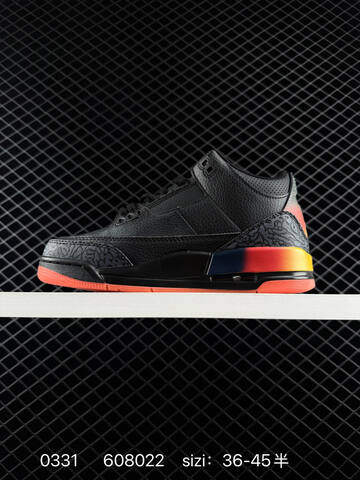 Jordan Air Jordan 3 RETRO OG SP Black Orange Yellow Navy EU 36-45 Basketball Shoe - Unisex (BS-79570)
