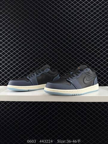 Jordan Air Jordan 1 Low Midnight Navy Dark Grey Black Light Blue Cream EU 36-46 Sneaker - Unisex (BS-81269)
