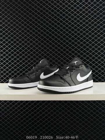 Jordan Air Jordan 1 Low Black White EU 40-46 Sneaker - Men's (BS-81176)