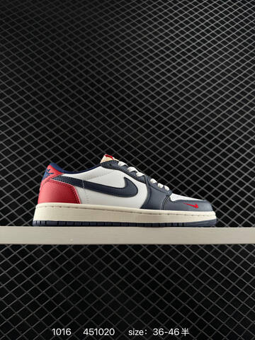 Jordan Air Jordan 1 Retro Low OG CZ0790-012 White Navy Red Sail EU 36-46 Sneaker - Unisex (BS-80511)