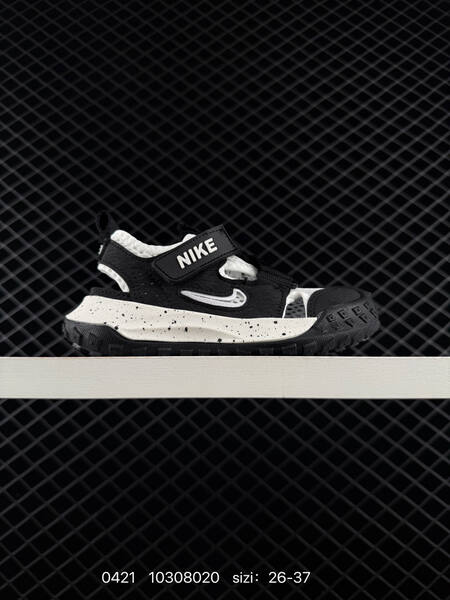 Other Nike macaron children s shoes with deconstructed splicing Easter egg half toe and hook and loop summer Korean style non-slip heightening soft sole breathable two-strap sports sandals for boys and girls light pink white speckle navy red lifestyle