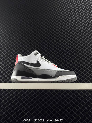 Jordan Air Jordan 3 Retro White Grey Orange Blue Black EU 36-47 Basketball Shoe - Unisex (BS-80843)