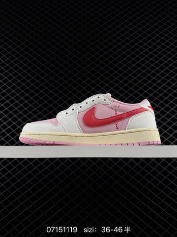 Jordan Travis Scott Air Jordan 1 Low OG Shy Pink IQ7604-100 35 5 36 36 5 37 Lifestyle - Women's (BS-78967)