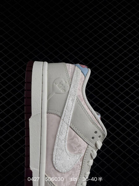 Nike Dunk Low Light Bone Pale Ivory Burgundy Crush with velvet Swoosh and pink accents EU 36-40 with half sizes skate lifestyle
