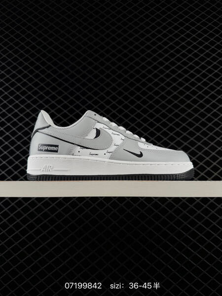Nike Air Force 1 07 Low white black grey red EU 36-45 lifestyle