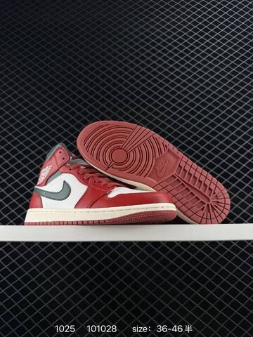 Jordan Air Jordan 1 Mid Red White Green Cream EU 36-46 Sneaker - Unisex (BS-80446)