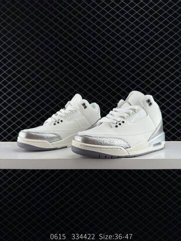 Jordan Air Jordan 3 Retro Sail Metallic Silver Sail Metallic Silver Grey EU 36-47 Basketball Shoe - Unisex (BS-81203)