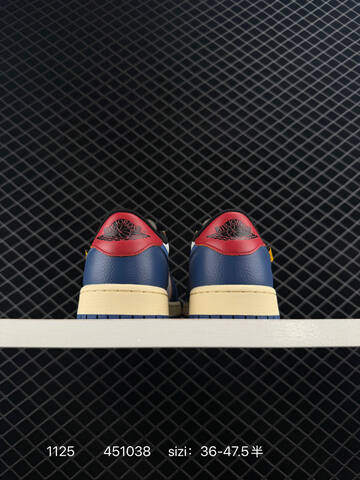 Jordan Air Jordan 1 Low White Blue Cream Red Yellow EU 36-47 5 Sneaker - Unisex (BS-80187)