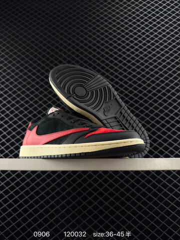 Jordan Air Jordan 1 Low Travis Scott DM7866-040 Black Red Cream EU 36-45 Sneaker - Unisex (BS-80761)