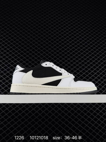 Jordan Fragment x Travis Scott x Air Jordan 1 Low Black White Sail EU 36-46 Sneaker - Unisex (BS-79988)