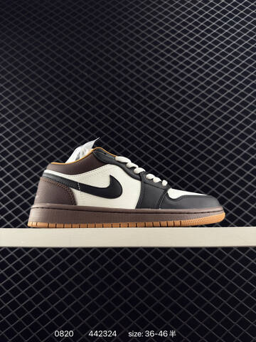 Jordan Air Jordan 1 Low White Black Brown Tan EU 36-46 Sneaker - Unisex (BS-80872)