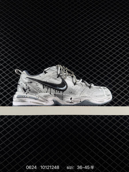 Nike Air Monarch IV white silver black navy EU 36-45 training shoe