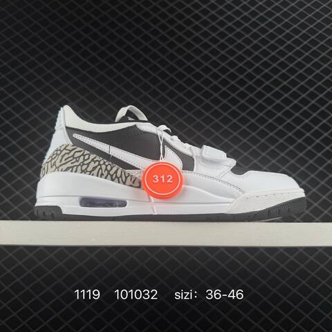 Jordan Air Jordan Legacy 312 Low White Black Light Grey EU 36-46 Basketball Shoe - Unisex (BS-80240)