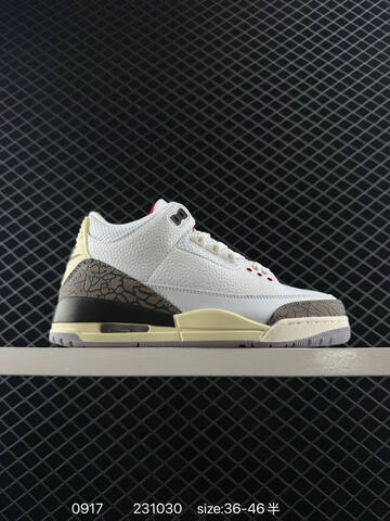 Jordan Air Jordan 3 Retro White Brown Cream Gray EU 36-46 Basketball Shoe - Unisex (BS-80692)
