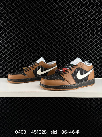 Jordan Air Jordan 1 Low Brown Black White Light Blue EU 36-46 Sneaker - Unisex (BS-79529)