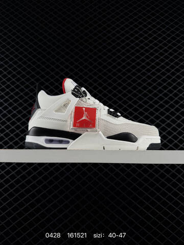 AIR JORDAN 4 Air Jordan Flight Club Sail Black-University Red Lifestyle (BS-79387)