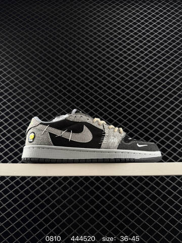 Jordan Air Jordan 1 Low DZ7292-200 Grey Black Neon Yellow Beige EU 36-45 Sneaker - Unisex (BS-80940)
