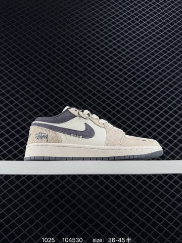 Jordan Air Jordan 1 Low Cream Dark Grey Off White EU 36-45 Sneaker - Unisex (BS-80445)