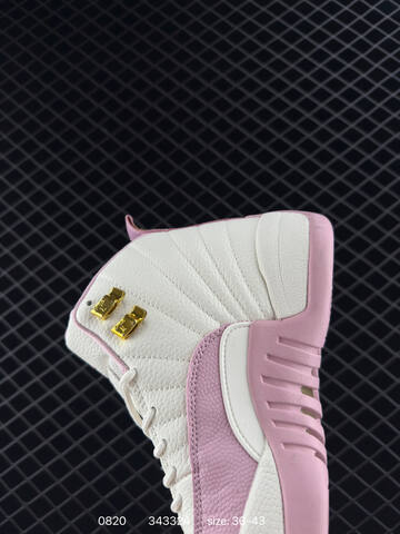 Jordan Air Jordan 12 White Pink Gold EU 36-43 Basketball Shoe - Unisex (BS-80871)