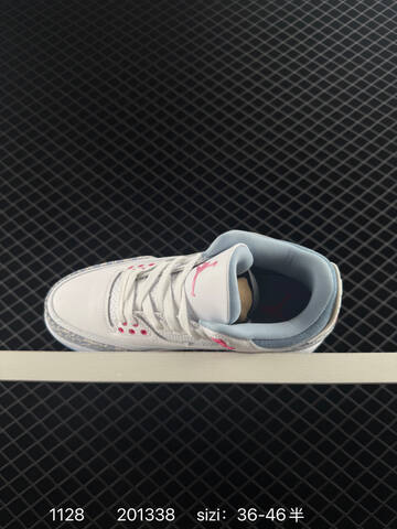 Jordan Air Jordan 3 Retro White And Cobalt Bliss White Light Blue Pink EU 36-46 Basketball Shoe - Unisex (BS-80165)
