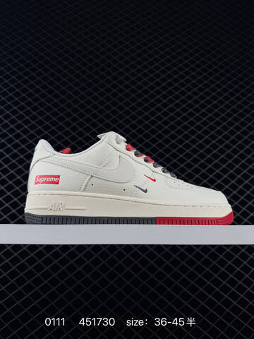Nike Air Force 1 Off White Dark Grey Red EU 36-45 Sneaker - Unisex (BS-79846)