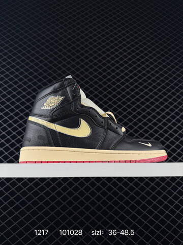 Jordan Air Jordan 1 Retro High OG Union LA Fragment Black White Red Blue Cream EU 36-48 5 Basketball Shoe - Unisex (BS-80044)