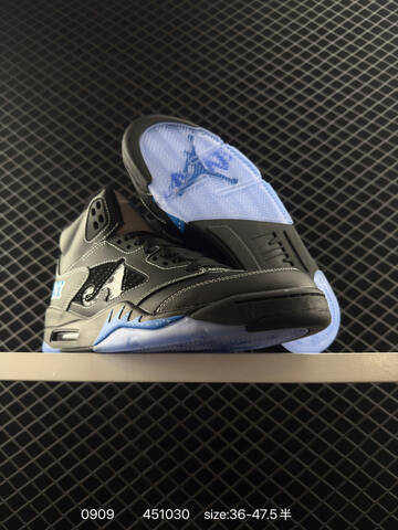 Jordan Air Jordan 5 Low Black White Blue EU 36-47 5 Basketball Shoe - Unisex (BS-80741)