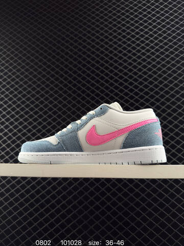 Jordan Air Jordan 1 Low HQ2001 400 White Light Blue Pink EU 36-46 Sneaker - Unisex (BS-80982)